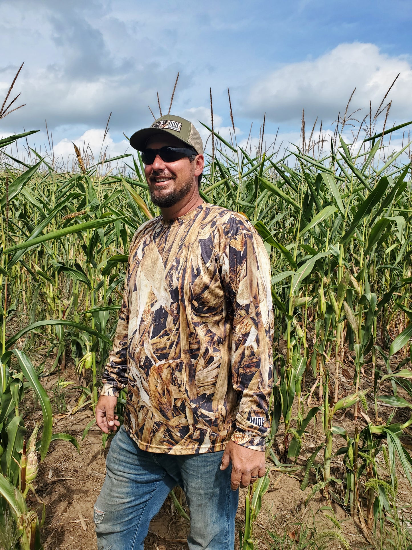 Fall Corn Stalk - "HELL YES! Series" - Long Sleeve T-Shirt