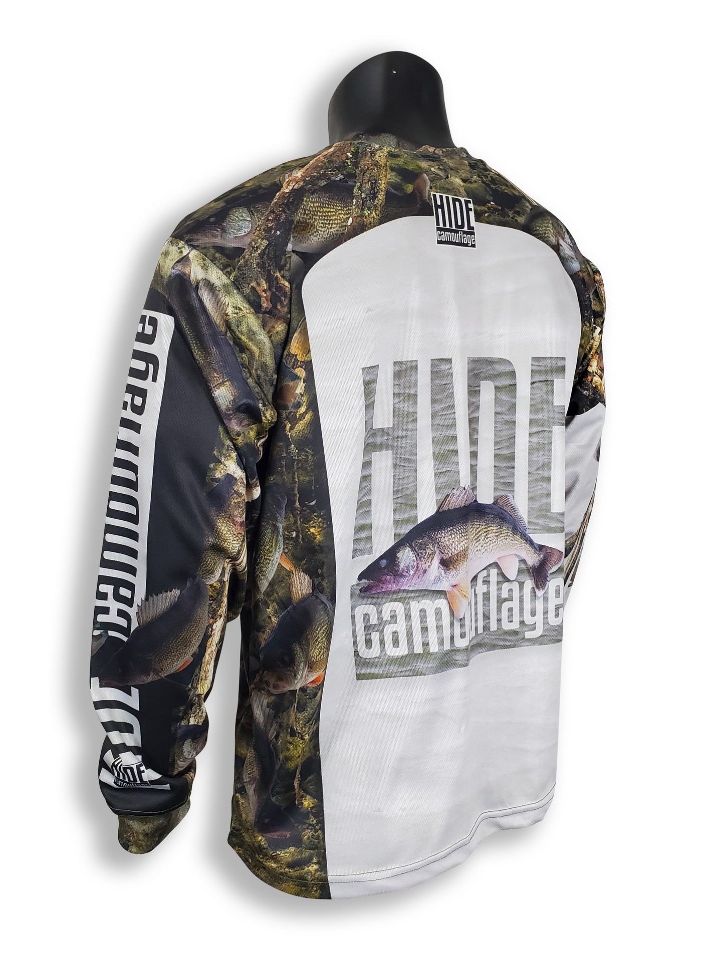 LIFESTYLE Fishing Apparel - HIDE LOGO Walleye - Long Sleeve Crew Collar T-Shirt