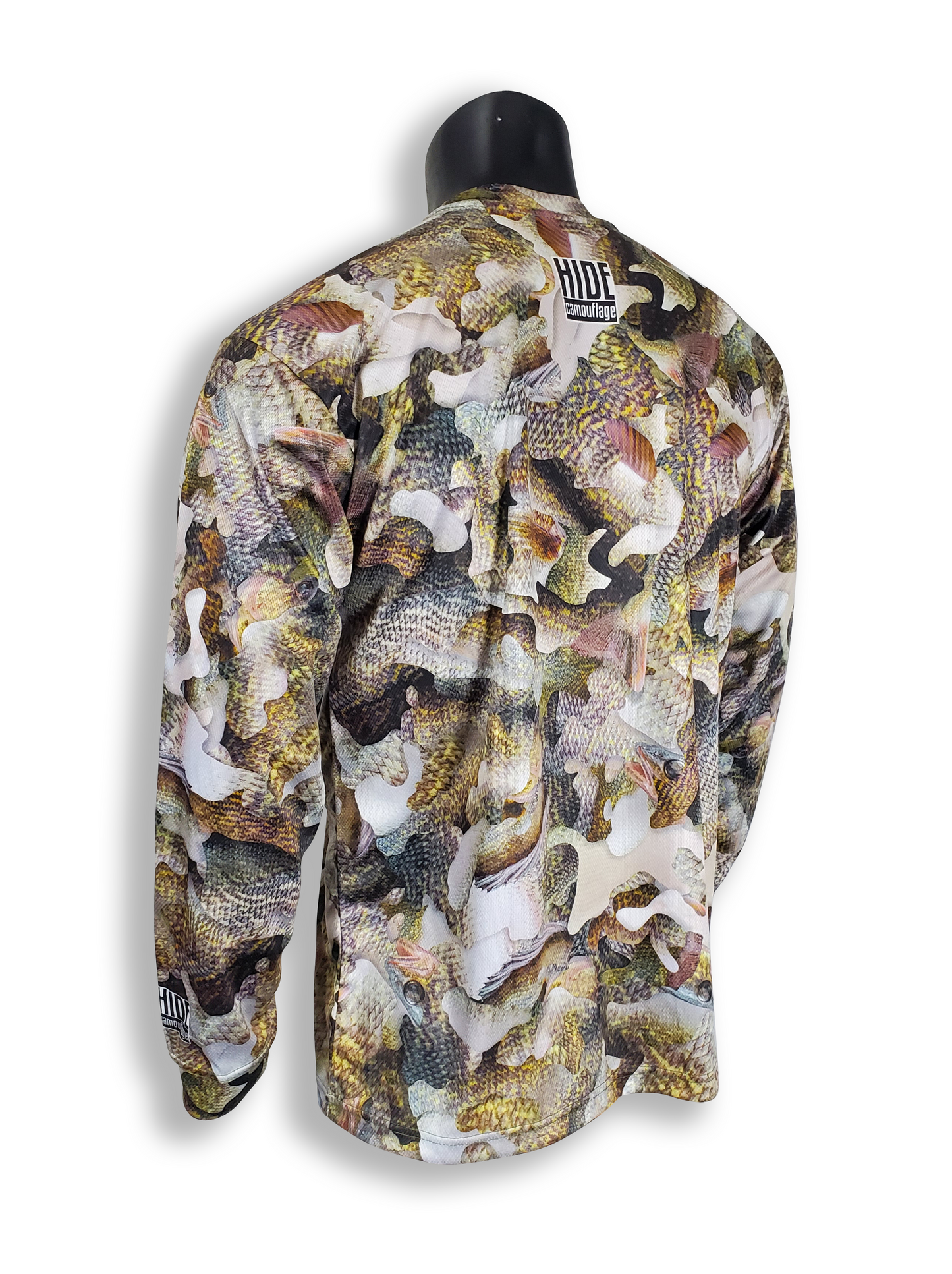 LIFESTYLE Fishing Apparel - Walleye Skin Camo - Long Sleeve Crew Collar T-Shirt