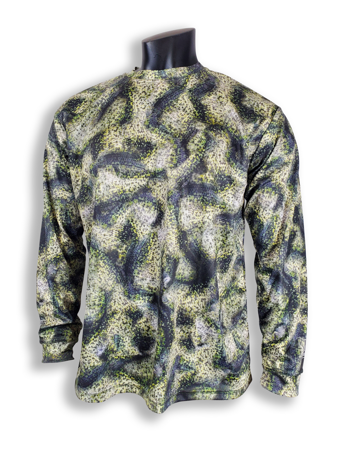 Clearance - Crappie Skin Camo - Long Sleeve Crew Collar T-Shirt