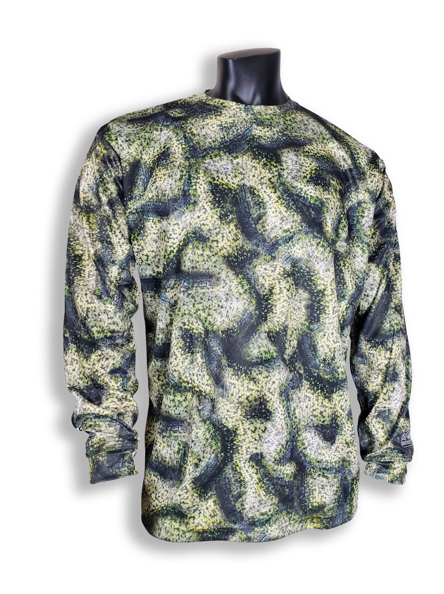Clearance - Crappie Skin Camo - Long Sleeve Crew Collar T-Shirt