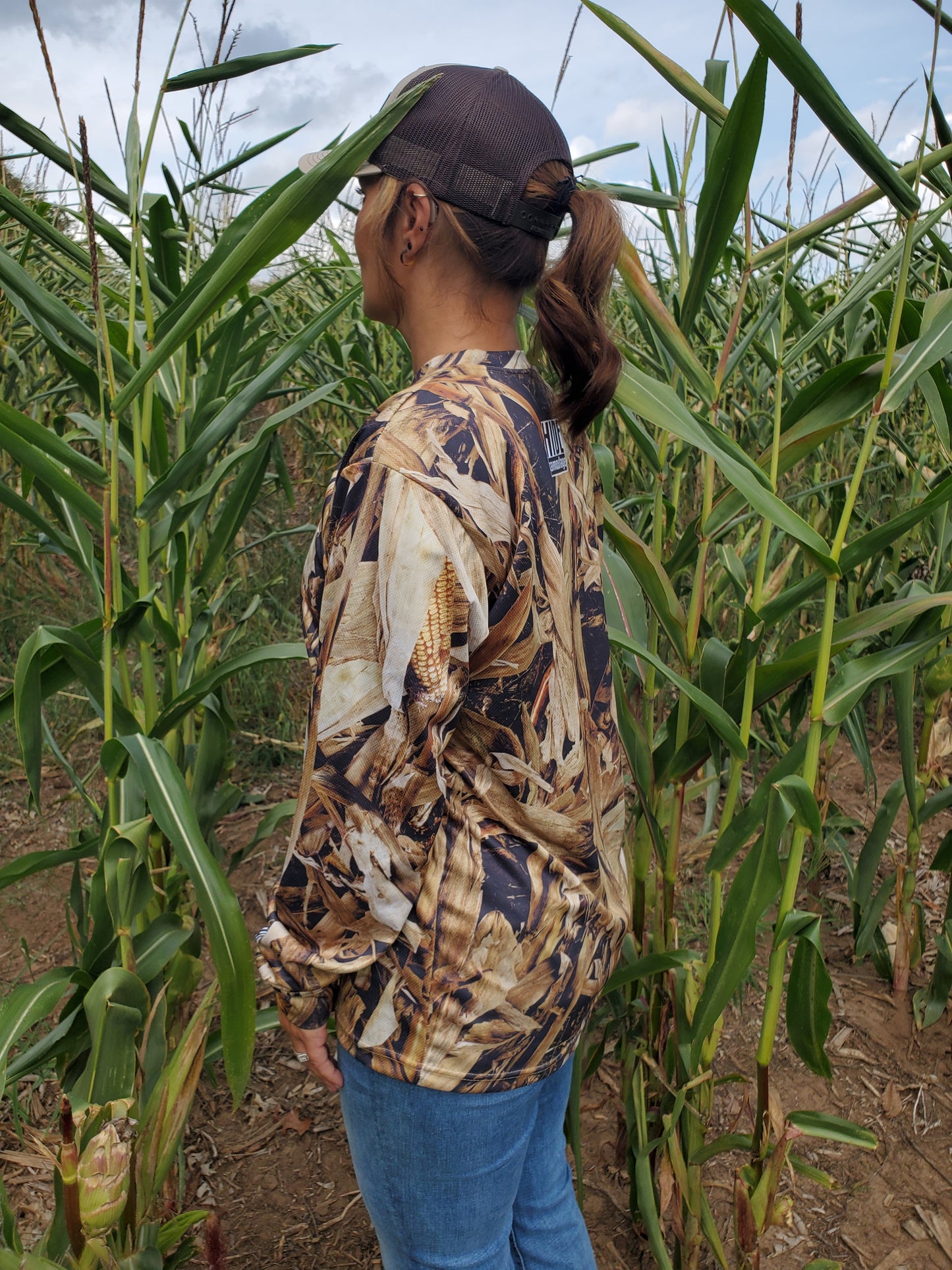Fall Corn Stalk - "HELL YES! Series" - Long Sleeve T-Shirt